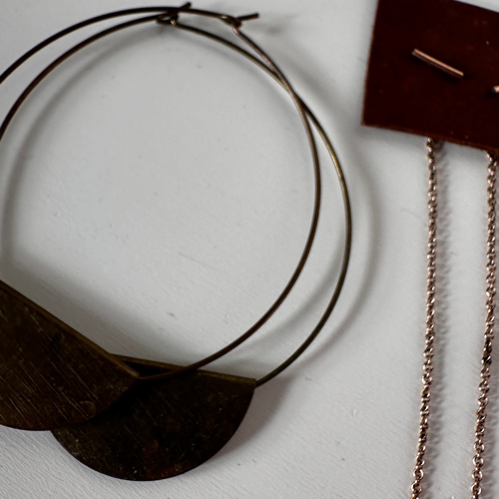 Statement & Hoop Earring Set - Picture 3 of 5